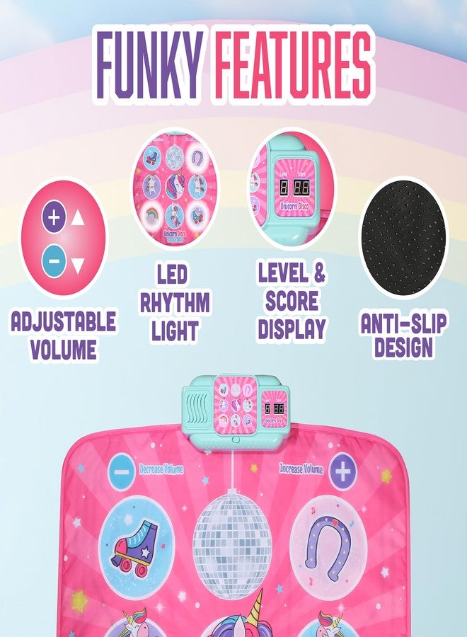 Klevly Unicorn Dance Mat for Kids Ages 6+ | Plays 5 Levels & 5 Songs | Unicorn Gifts for 6 Year Old Girl | Toys for Girls | Gifts for Girls - Image 4